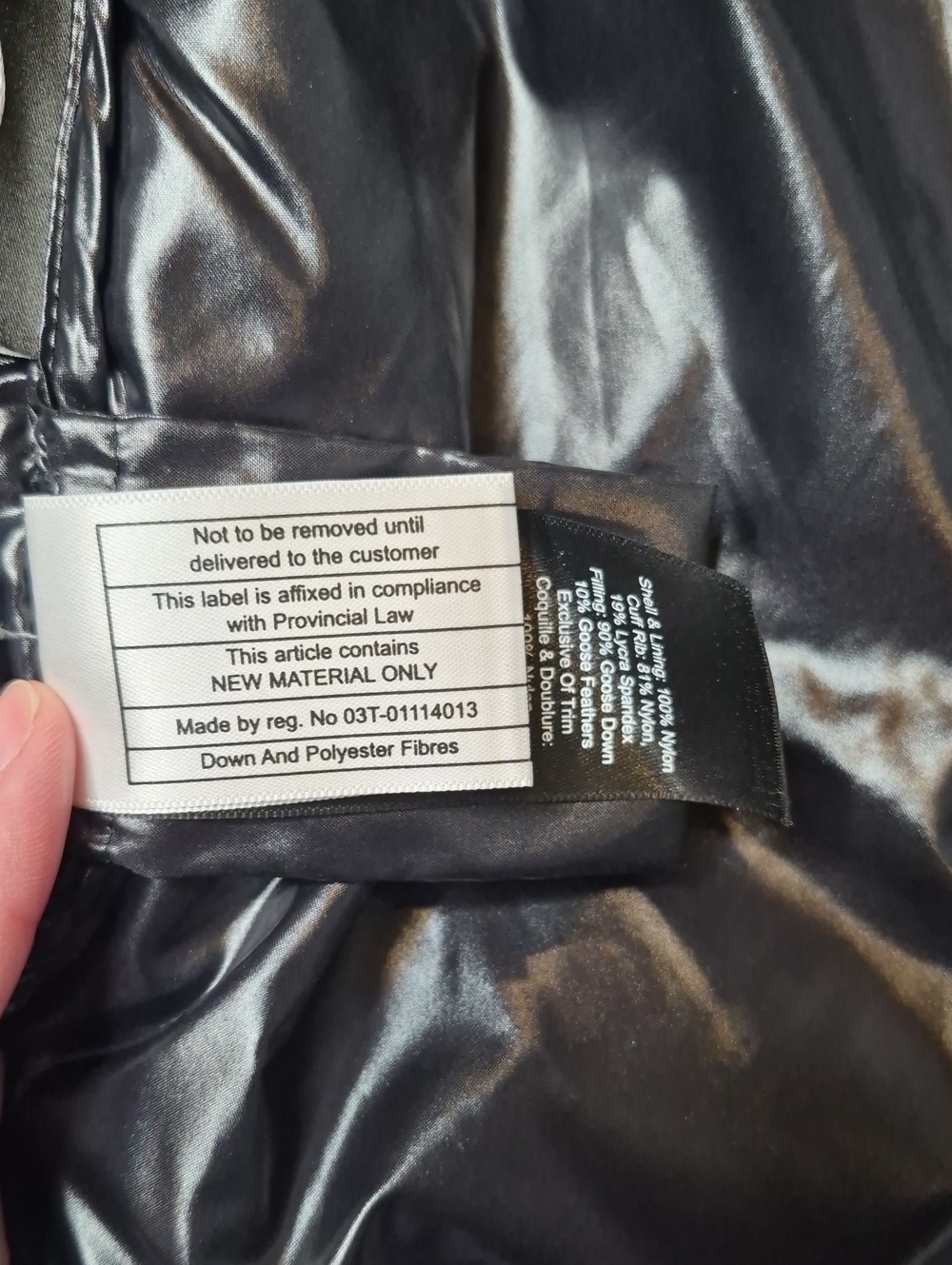 Women's Aritzia TNA Super Puff Hi-Gloss Black Size 3XS - Picture 5 of 11